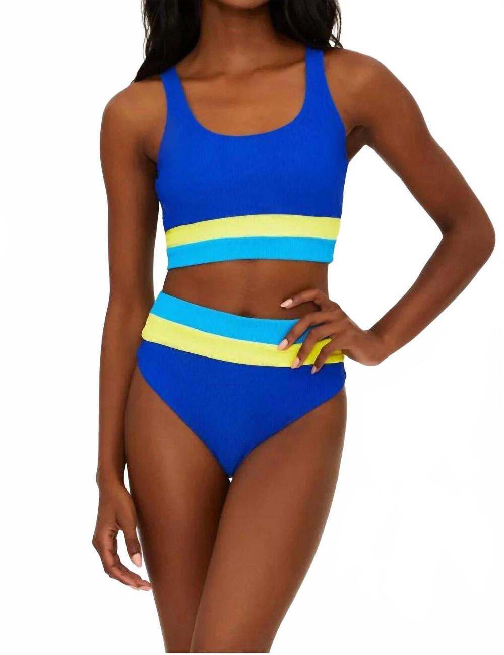 NEW BEACH RIOT women's mackenzie top in blue